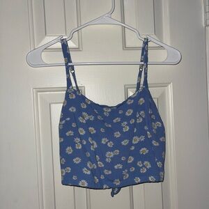Blue Daisy Cropped Tank